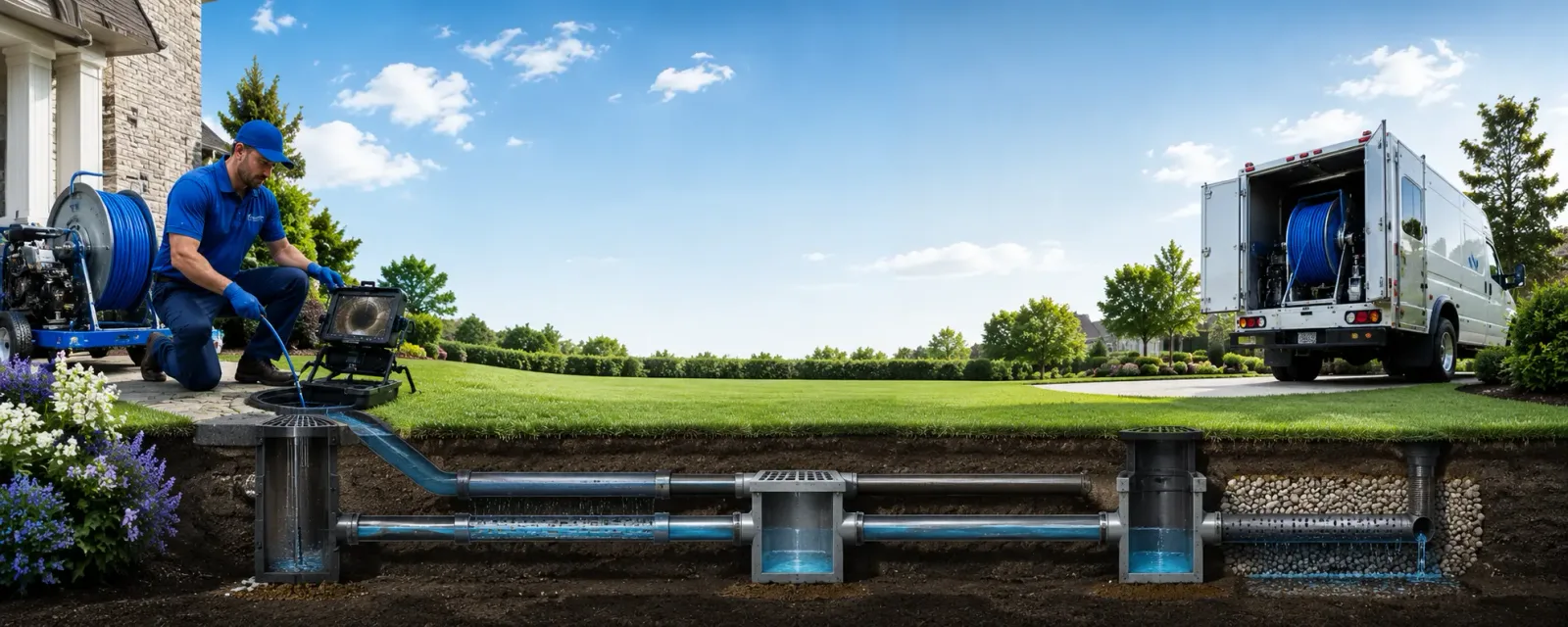 Outdoor drain cleaning information for Lisbon, LA